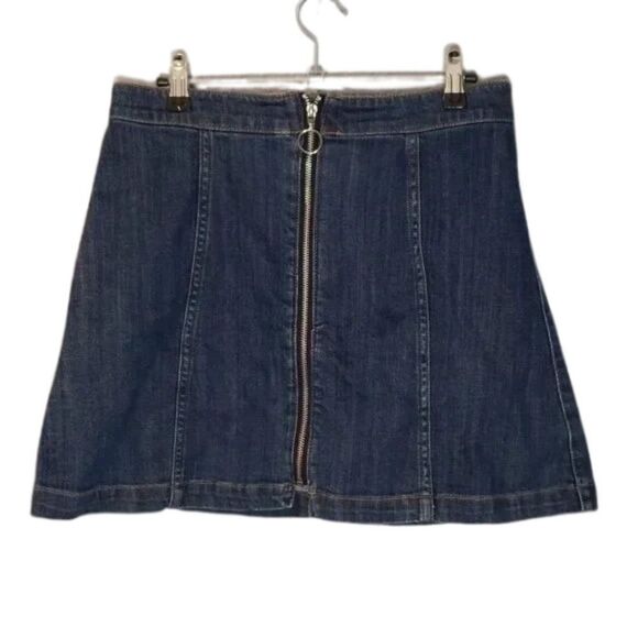 H&M, Denim Zip Front A Line Skirt - Picture 1 of 9